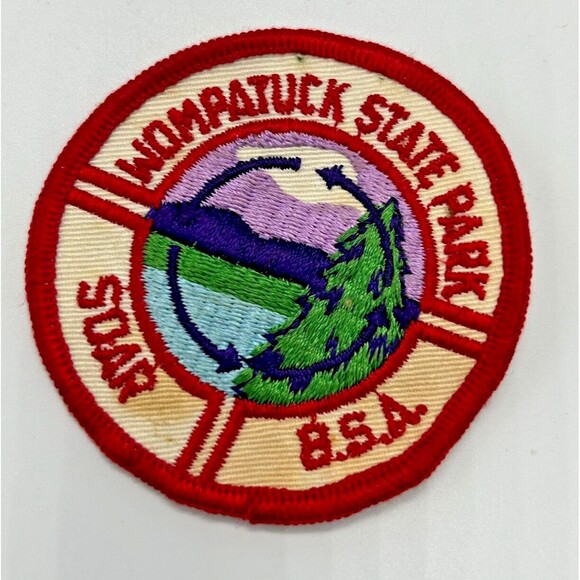 VINTAGE Wompatuck State Park 3" Patch- Massachusetts SOAR Boy Scouts BSA USA - Picture 1 of 3